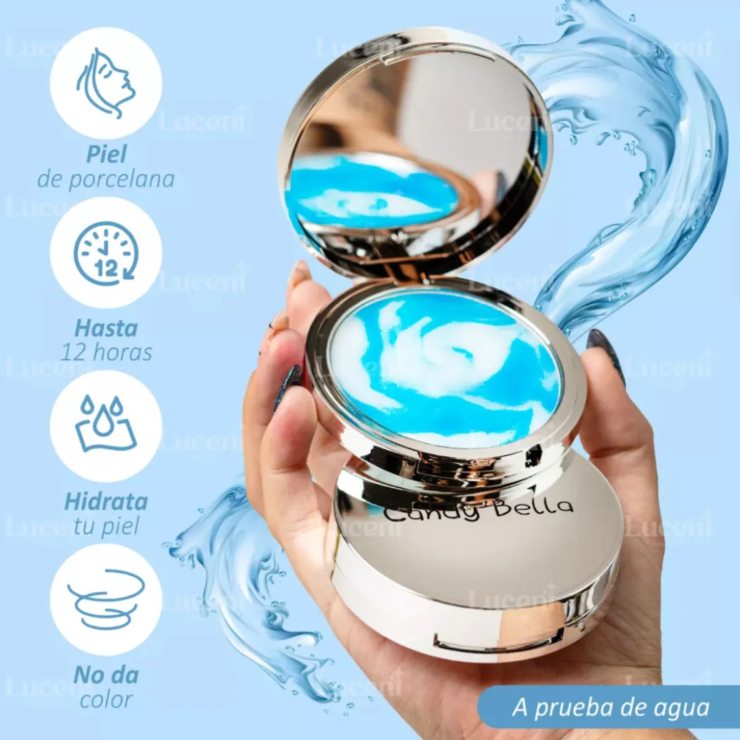 🩵 Candy Bella – Polvo Prensado para Control de Aceite